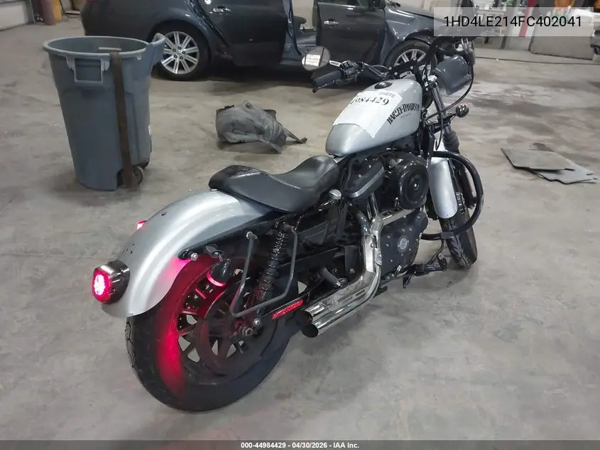 2015 Harley-Davidson Xl883 Iron 883 VIN: 1HD4LE214FC402041 Lot: 44984429