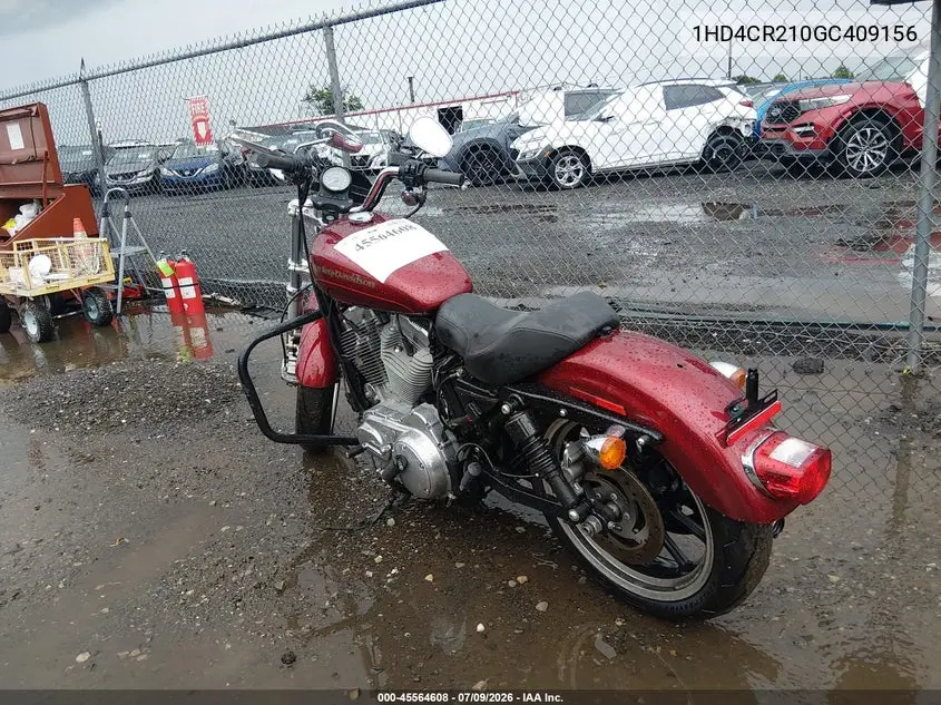 2016 Harley-Davidson Xl883 Superlow VIN: 1HD4CR210GC409156 Lot: 45564608