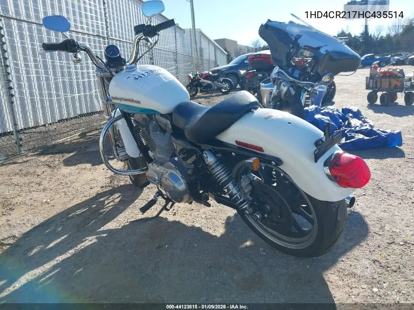 2017 Harley-Davidson Xl883 Superlow VIN: 1HD4CR217HC435514 Lot: 44123815