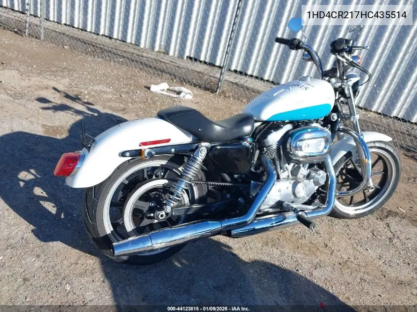 2017 Harley-Davidson Xl883 Superlow VIN: 1HD4CR217HC435514 Lot: 44123815