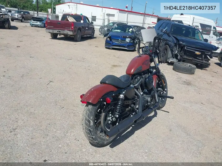 2017 Harley-Davidson Xl883 Iron 883 VIN: 1HD4LE218HC407357 Lot: 44783422