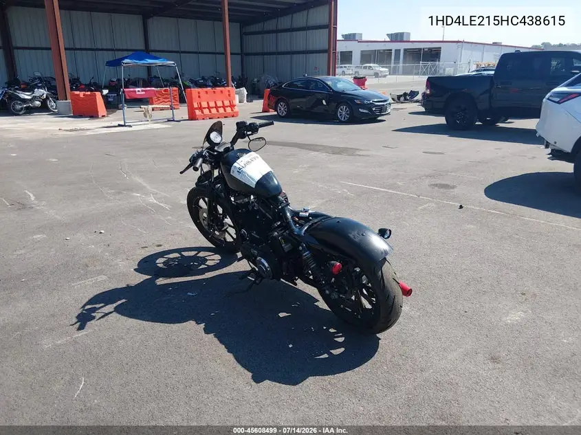 2017 Harley-Davidson Xl883 Iron 883 VIN: 1HD4LE215HC438615 Lot: 45608499
