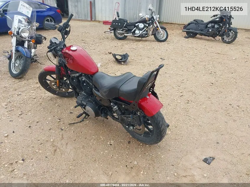 2019 Harley-Davidson Xl883 N VIN: 1HD4LE212KC415526 Lot: 45176404