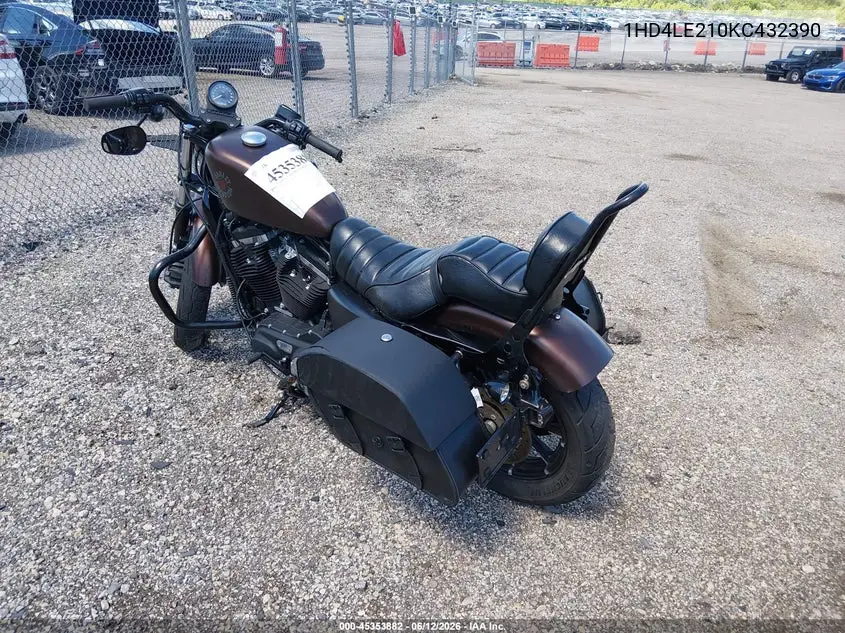 2019 Harley-Davidson Xl883 N VIN: 1HD4LE210KC432390 Lot: 45353882