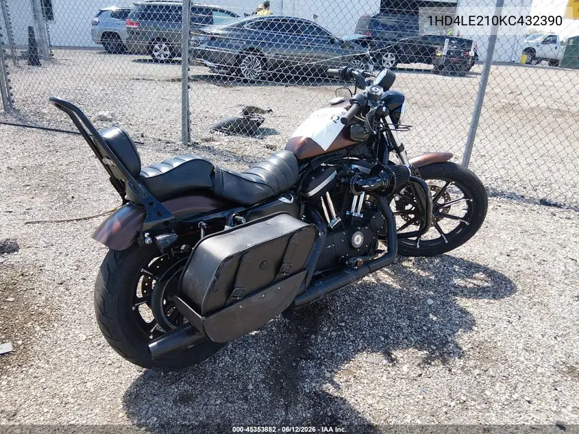 2019 Harley-Davidson Xl883 N VIN: 1HD4LE210KC432390 Lot: 45353882