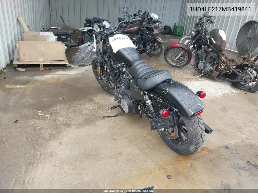 2021 Harley-Davidson Xl883 N VIN: 1HD4LE217MB419841 Lot: 45561195