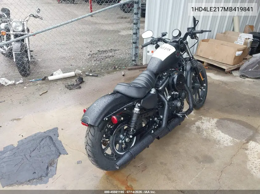 2021 Harley-Davidson Xl883 N VIN: 1HD4LE217MB419841 Lot: 45561195