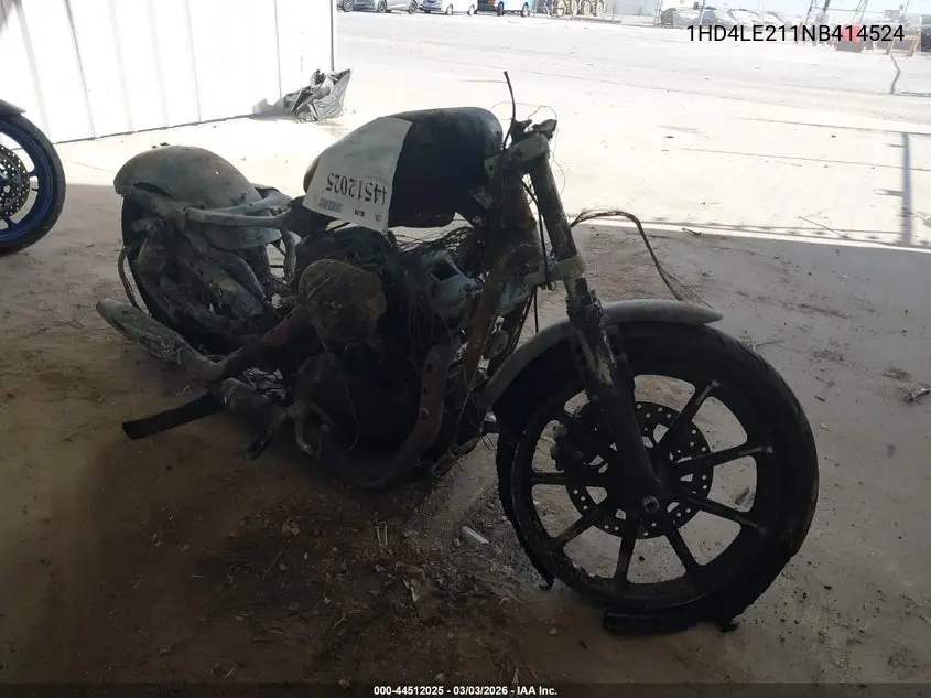 2022 Harley-Davidson Xl883 N VIN: 1HD4LE211NB414524 Lot: 44512025