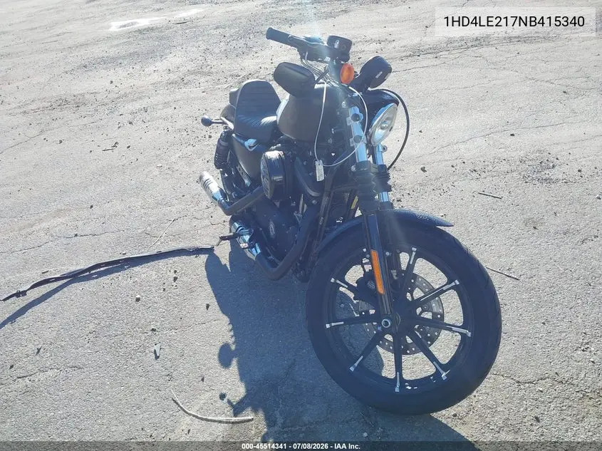 2022 Harley-Davidson Xl883 N VIN: 1HD4LE217NB415340 Lot: 45514341