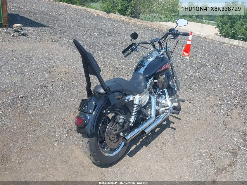 2008 Harley-Davidson Fxdl VIN: 1HD1GN41X8K338729 Lot: 45658641