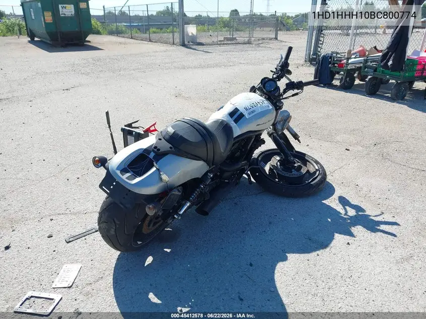 2011 Harley-Davidson Vrscdx VIN: 1HD1HHH10BC800774 Lot: 45412578