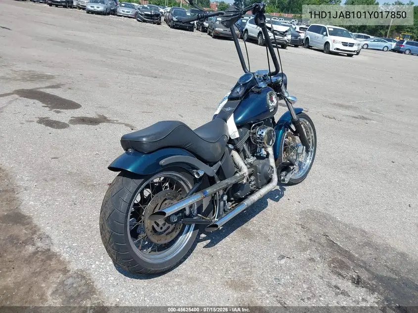2001 Harley-Davidson Fxstbi VIN: 1HD1JAB101Y017850 Lot: 45625400