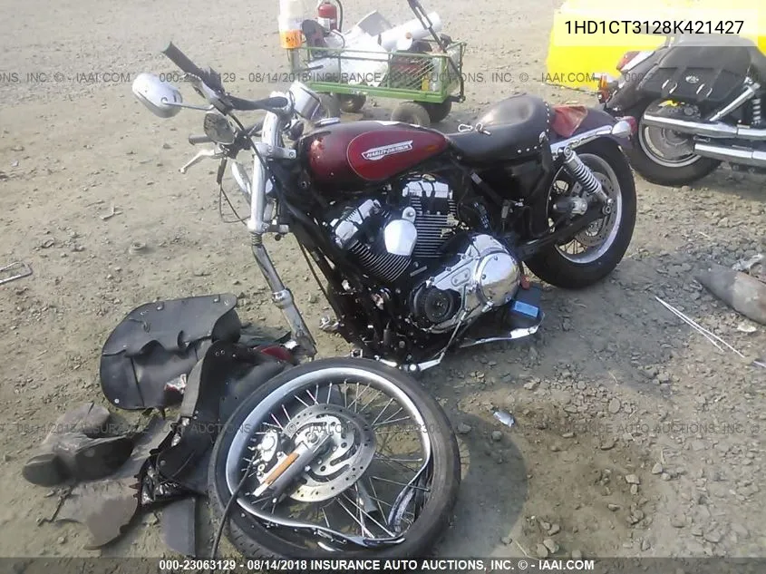 2008 Harley-Davidson Xl1200 C VIN: 1HD1CT3128K421427 Lot: 23063129