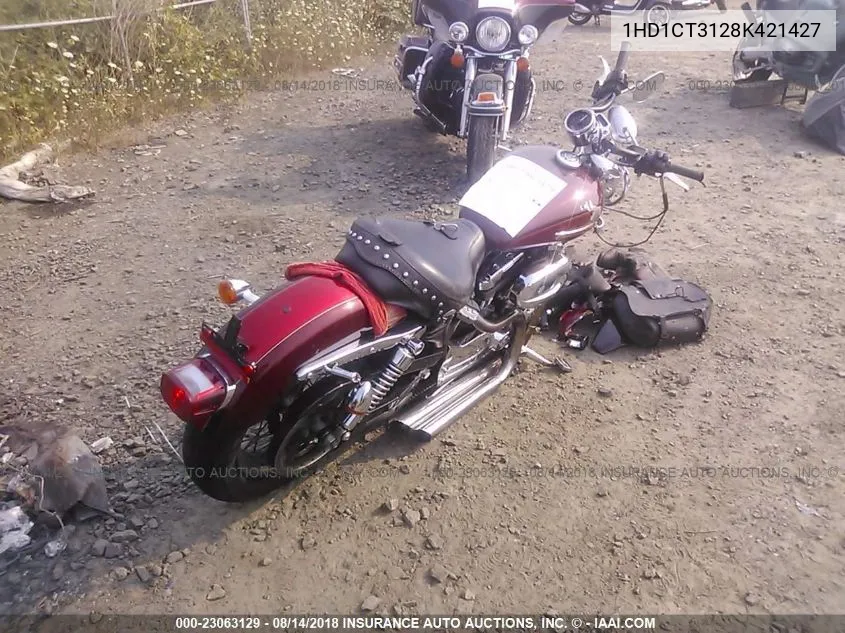 2008 Harley-Davidson Xl1200 C VIN: 1HD1CT3128K421427 Lot: 23063129