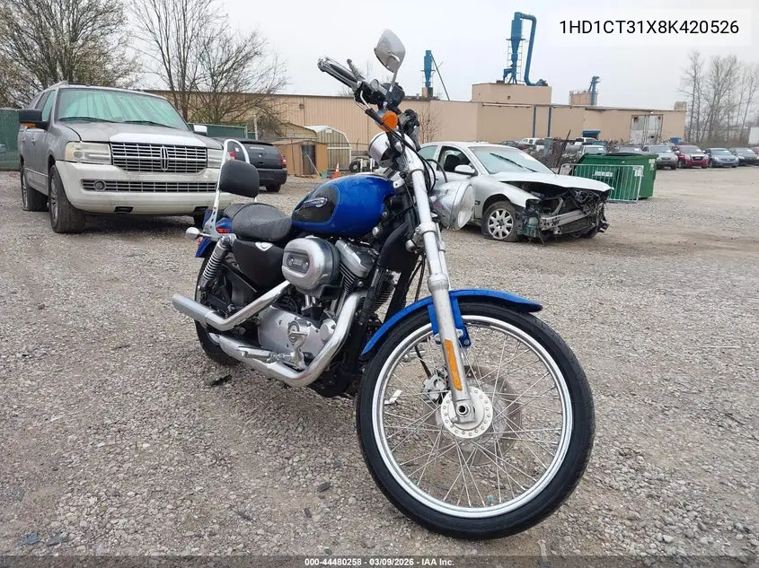 2008 Harley-Davidson Xl1200 C VIN: 1HD1CT31X8K420526 Lot: 44480258