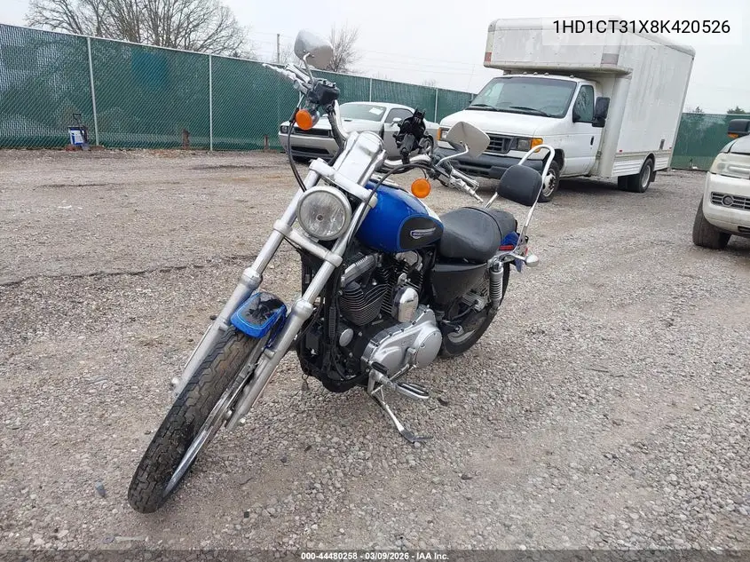 2008 Harley-Davidson Xl1200 C VIN: 1HD1CT31X8K420526 Lot: 44480258