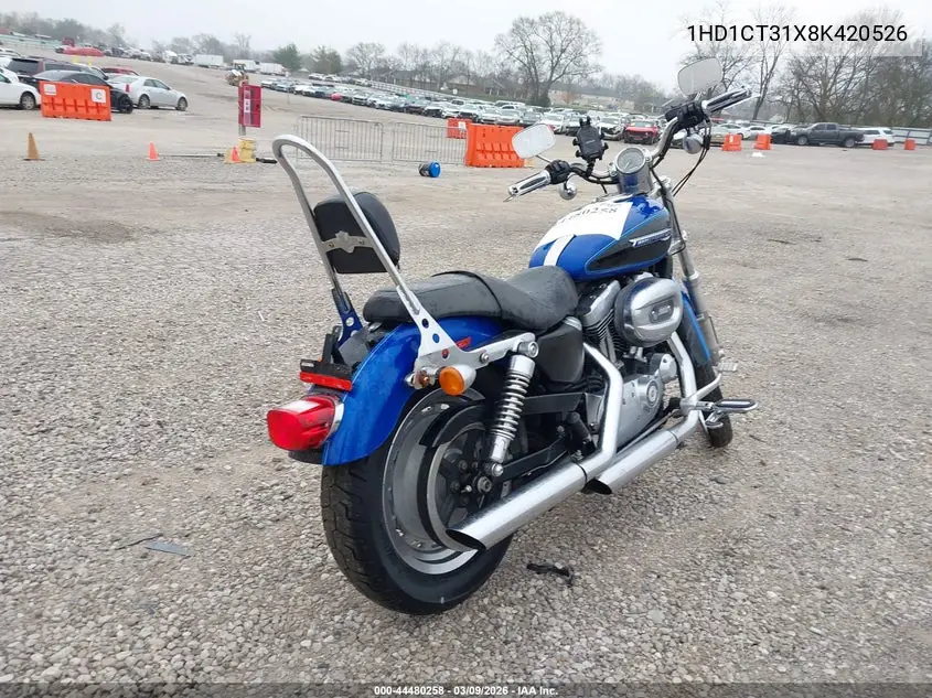2008 Harley-Davidson Xl1200 C VIN: 1HD1CT31X8K420526 Lot: 44480258