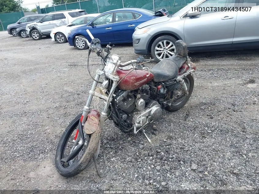 2009 Harley-Davidson Xl1200 C VIN: 1HD1CT3189K434507 Lot: 45472441