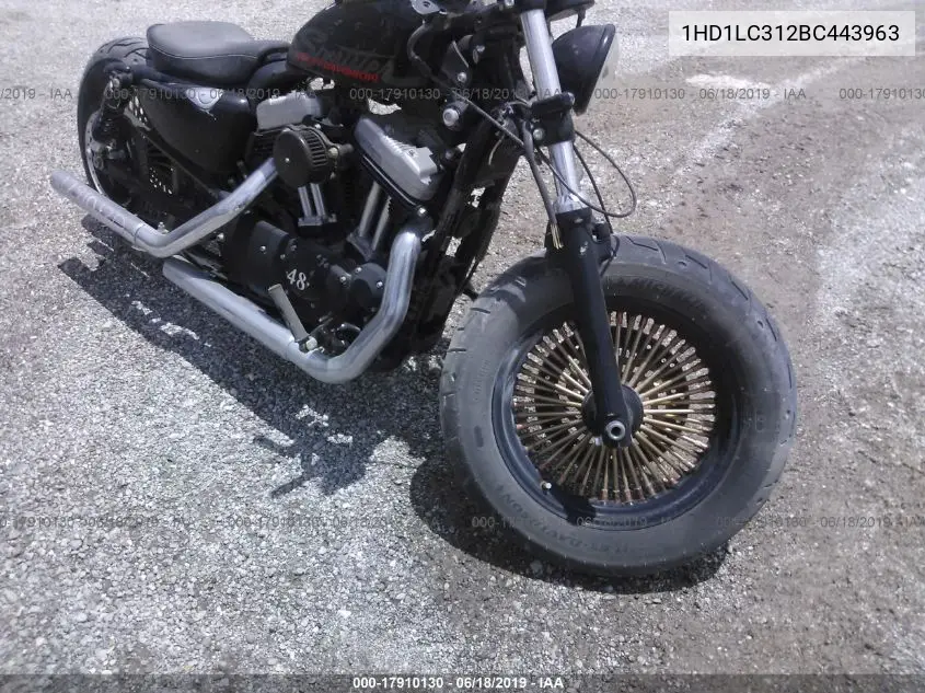 2011 Harley-Davidson Xl1200 X VIN: 1HD1LC312BC443963 Lot: 17910130