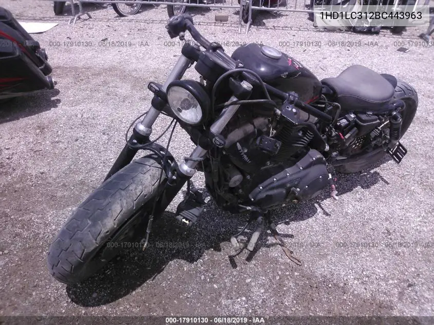 2011 Harley-Davidson Xl1200 X VIN: 1HD1LC312BC443963 Lot: 17910130