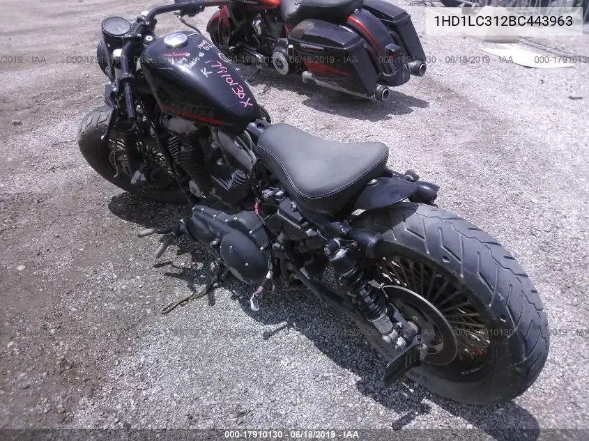 2011 Harley-Davidson Xl1200 X VIN: 1HD1LC312BC443963 Lot: 17910130