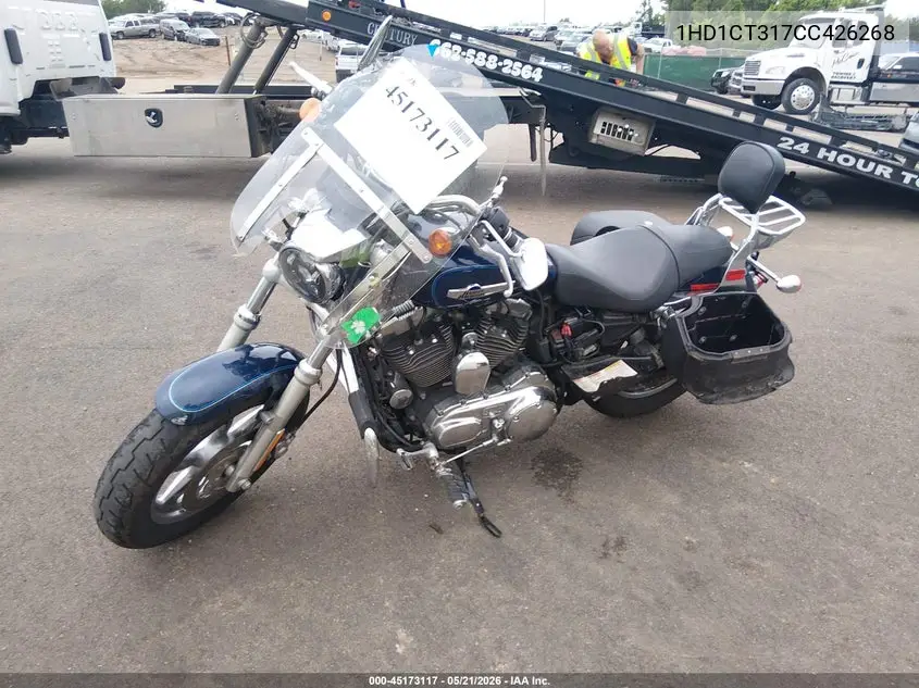 2012 Harley-Davidson Xl1200 C VIN: 1HD1CT317CC426268 Lot: 45173117