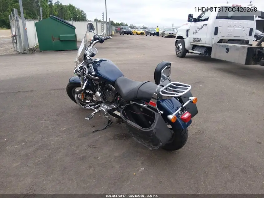 2012 Harley-Davidson Xl1200 C VIN: 1HD1CT317CC426268 Lot: 45173117