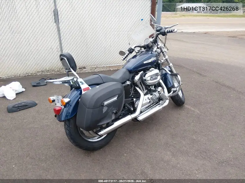 2012 Harley-Davidson Xl1200 C VIN: 1HD1CT317CC426268 Lot: 45173117