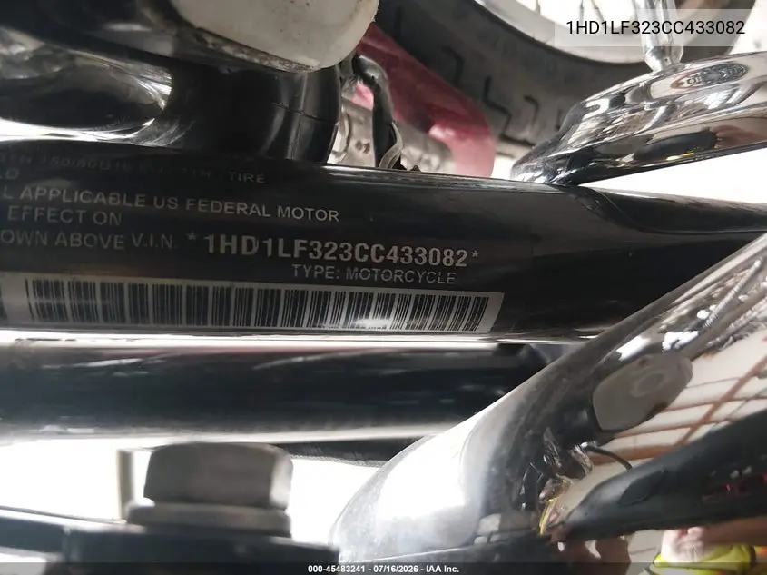2012 Harley-Davidson Xl1200 V VIN: 1HD1LF323CC433082 Lot: 45483241