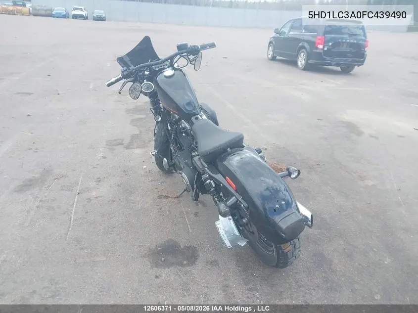 2015 Harley-Davidson Xl1200 Forty-Eight VIN: 5HD1LC3A0FC439490 Lot: 12606371X
