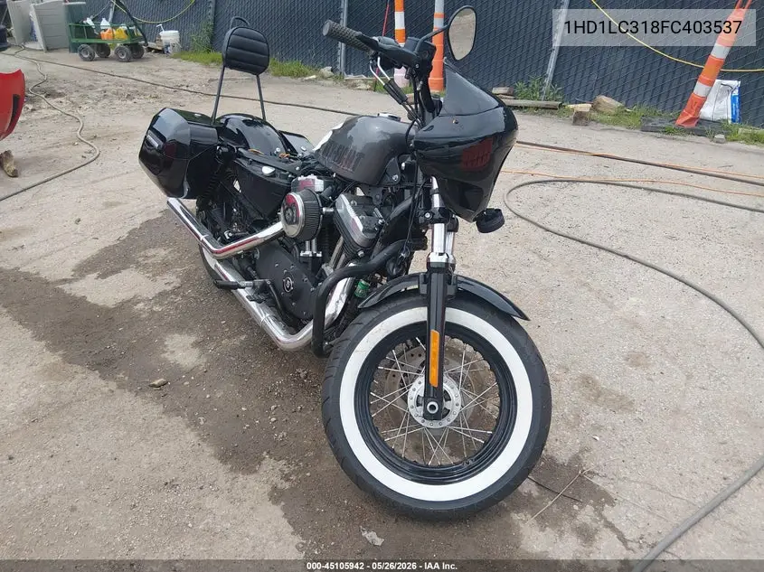 2015 Harley-Davidson Xl1200 Forty-Eight VIN: 1HD1LC318FC403537 Lot: 45105942