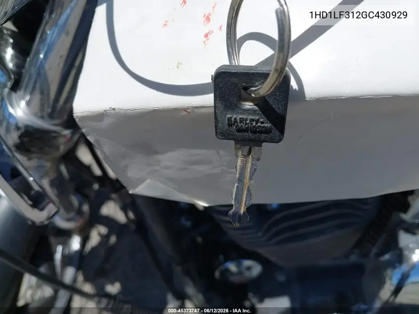 2016 Harley-Davidson Xl1200 V VIN: 1HD1LF312GC430929 Lot: 45373747