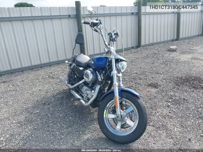2016 Harley-Davidson Xl1200 C VIN: 1HD1CT318GC447345 Lot: 45452403