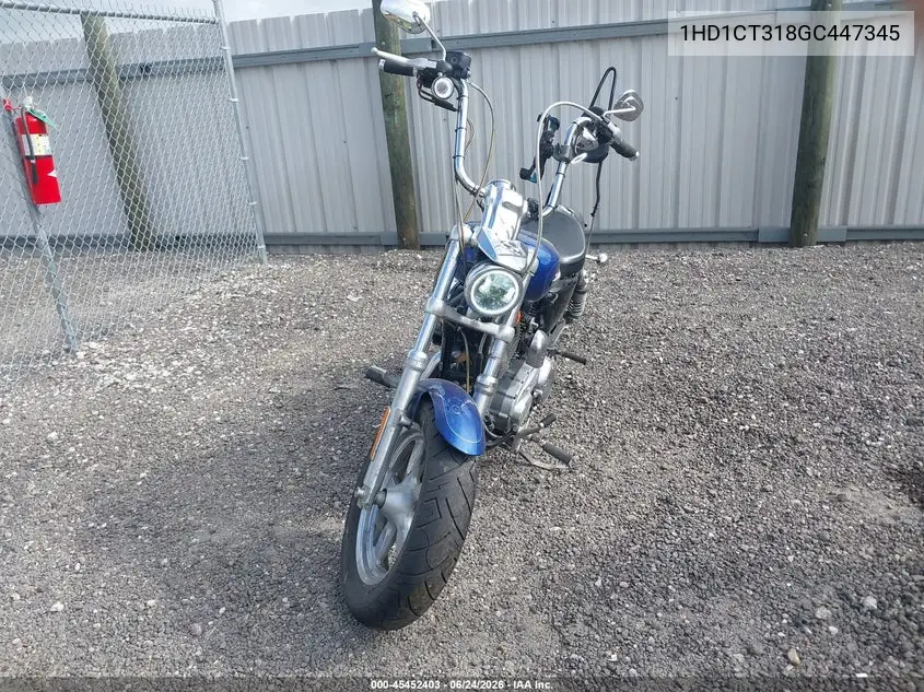 2016 Harley-Davidson Xl1200 C VIN: 1HD1CT318GC447345 Lot: 45452403