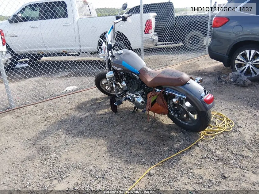2016 Harley-Davidson Xl1200 C VIN: 1HD1CT316GC411637 Lot: 45611753