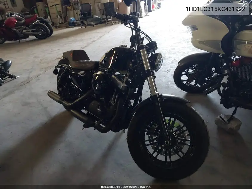 2019 Harley-Davidson Xl1200 X VIN: 1HD1LC315KC431922 Lot: 45346749
