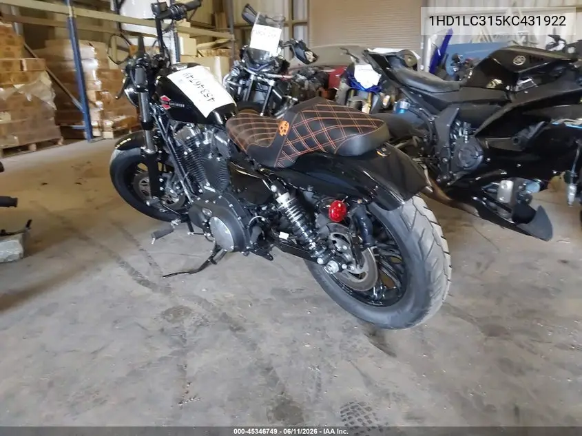 2019 Harley-Davidson Xl1200 X VIN: 1HD1LC315KC431922 Lot: 45346749