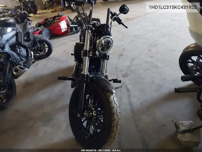 2019 Harley-Davidson Xl1200 X VIN: 1HD1LC315KC431922 Lot: 45346749