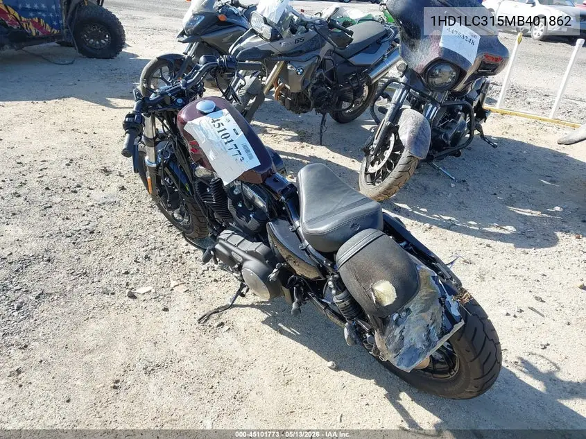 2021 Harley-Davidson Xl1200 X VIN: 1HD1LC315MB401862 Lot: 45101773