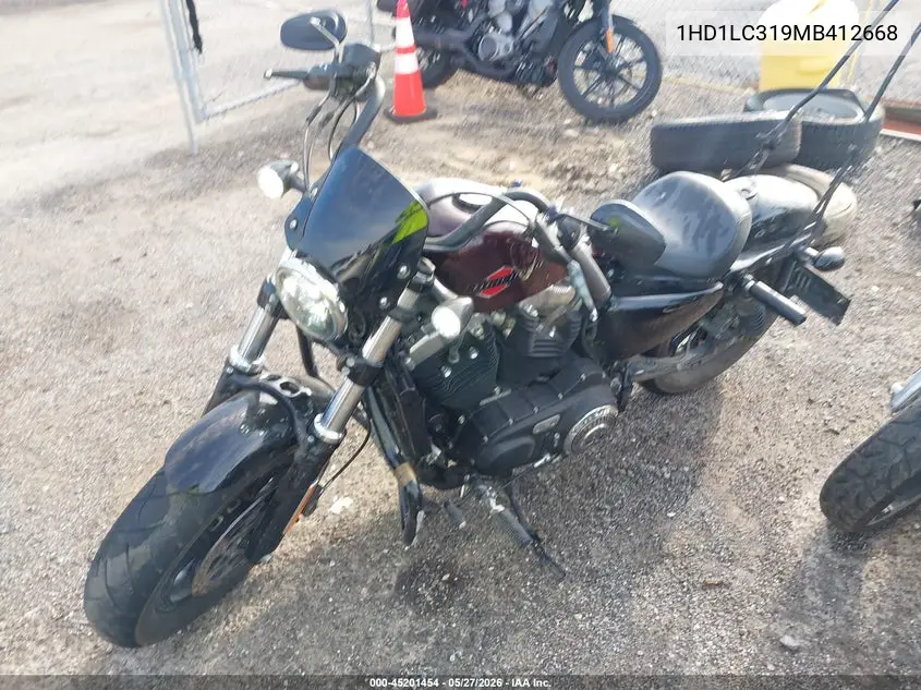 2021 Harley-Davidson Xl1200 X VIN: 1HD1LC319MB412668 Lot: 45201454