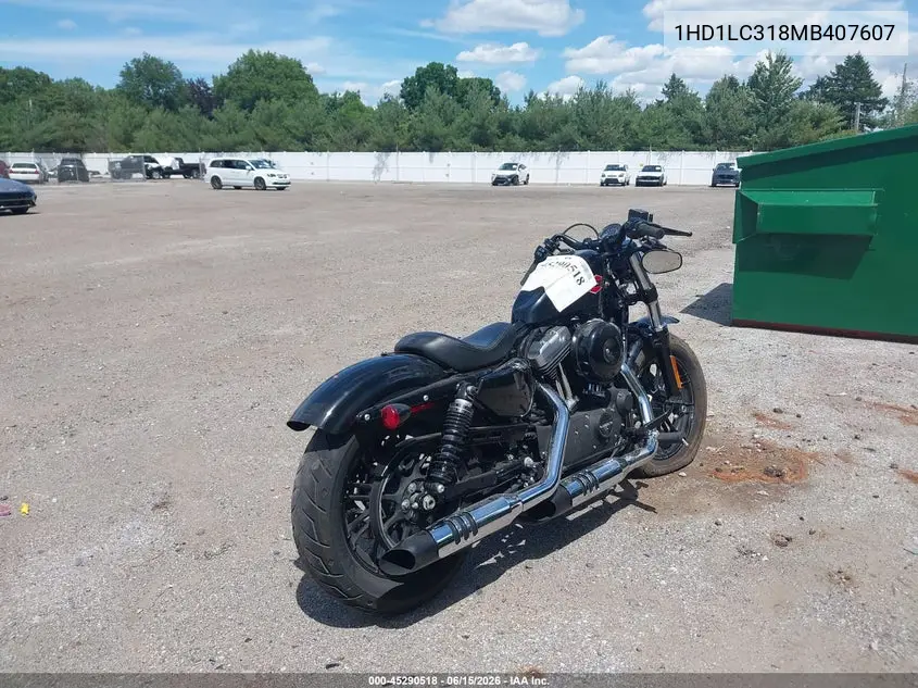 2021 Harley-Davidson Xl1200 X VIN: 1HD1LC318MB407607 Lot: 45290518