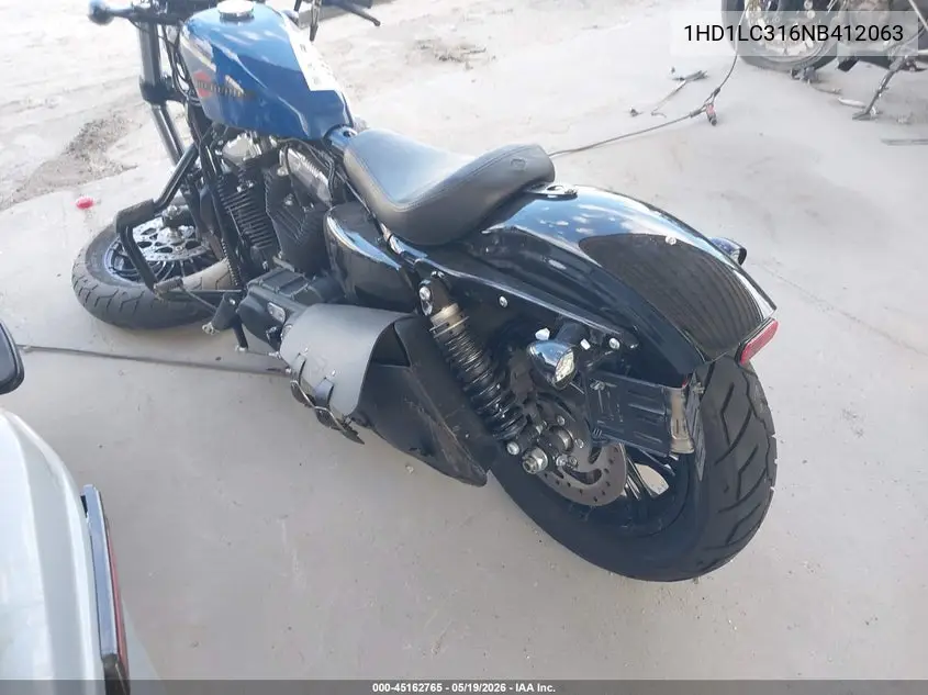 2022 Harley-Davidson Xl1200 X VIN: 1HD1LC316NB412063 Lot: 45162765