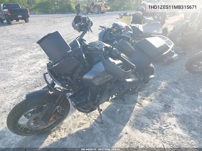 2021 Harley-Davidson Ra1250 S VIN: 1HD1ZES11MB315671 Lot: 44928135