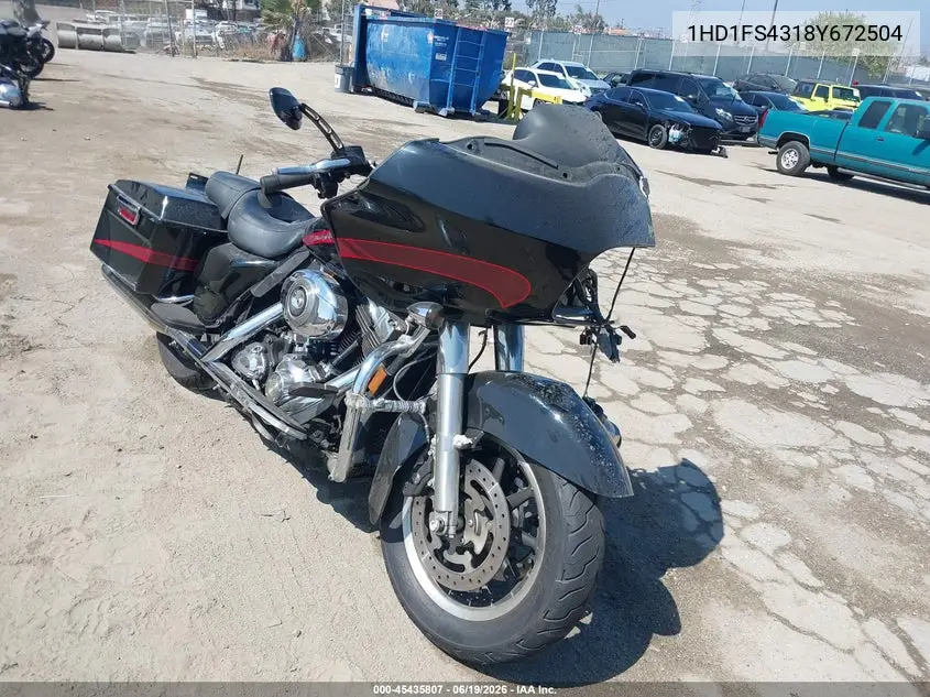 2008 Harley-Davidson Fltr VIN: 1HD1FS4318Y672504 Lot: 45435807
