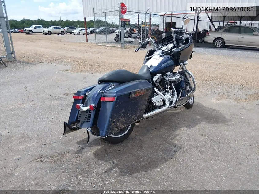 2013 Harley-Davidson Fltrx Road Glide Custom VIN: 1HD1KHM17DB670685 Lot: 45540128