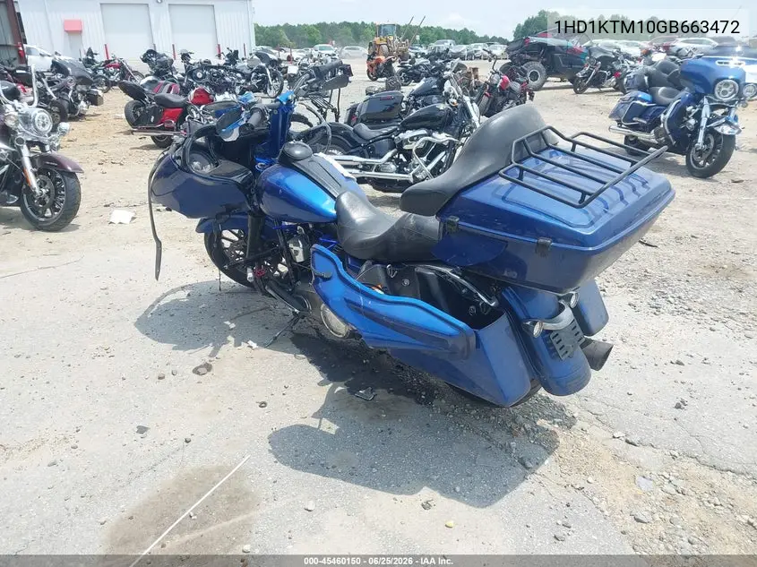 2016 Harley-Davidson Fltrxs Road Glide Special VIN: 1HD1KTM10GB663472 Lot: 45460150