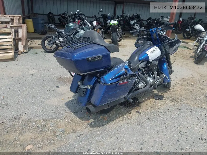 2016 Harley-Davidson Fltrxs Road Glide Special VIN: 1HD1KTM10GB663472 Lot: 45460150