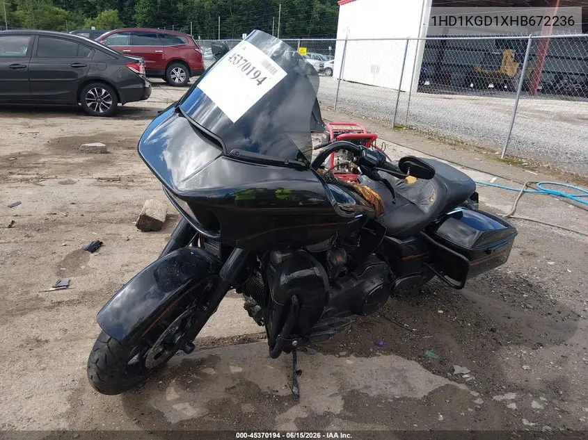 2017 Harley-Davidson Fltru VIN: 1HD1KGD1XHB672236 Lot: 45370194