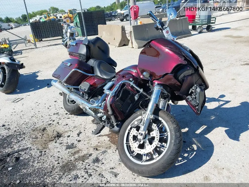 2019 Harley-Davidson Fltru VIN: 1HD1KGF14KB667800 Lot: 45399076
