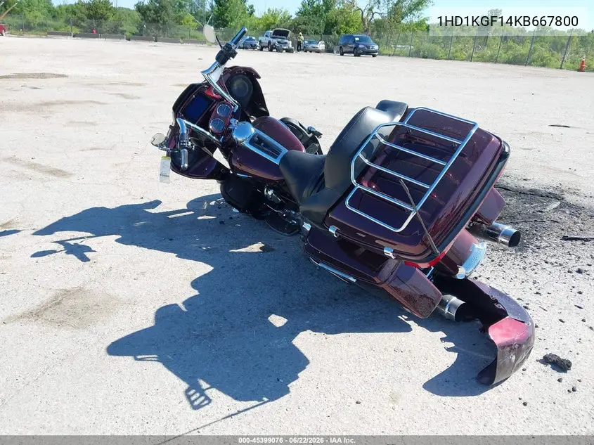 2019 Harley-Davidson Fltru VIN: 1HD1KGF14KB667800 Lot: 45399076